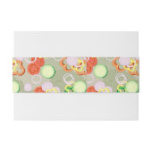 Textuur met plakjes groenten uitnodigingen wikkel (Achterkant Voorbeeld)