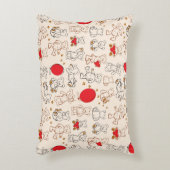 Textuur met Teddy Bears Accent Kussen (Voorkant(Verticaal))