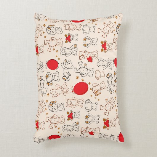 Textuur met Teddy Bears Accent Kussen (Voorkant(Verticaal))