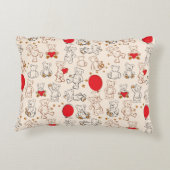 Textuur met Teddy Bears Accent Kussen (Achterkant)