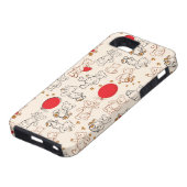Textuur met Teddy Bears Case-Mate iPhone Case (Onderkant)