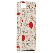 Textuur met Teddy Bears Case-Mate iPhone Case (Back/Rechts)
