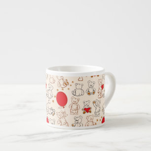 Textuur met Teddy Bears Espresso Kop