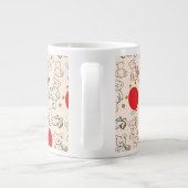 Textuur met Teddy Bears Grote Koffiekop (Achterkant)