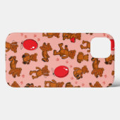 Textuur met Teddy Bears, Hart Case-Mate iPhone Case (Achterkant (horizontaal))