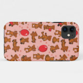 Textuur met Teddy Bears, Hart Case-Mate iPhone Case (Achterkant (horizontaal))