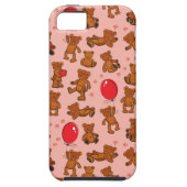 Textuur met Teddy Bears, Hart Case-Mate iPhone Case (Achterkant)