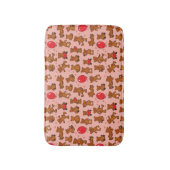 Textuur met Teddy Bears, Hearts Badmat (Voorkant Verticaal)