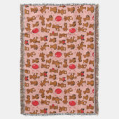 Textuur met Teddy Bears, Hearts Deken (Voorkant Verticaal)