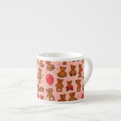Textuur met Teddy Bears, Hearts Espresso Kop (Voorkant rechts)