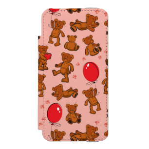 Textuur met Teddy Bears, Hearts