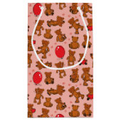 Textuur met Teddy Bears, Hearts Klein Cadeauzakje (Achterkant)