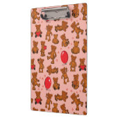 Textuur met Teddy Bears, Hearts Klembord (Links)