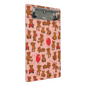 Textuur met Teddy Bears, Hearts Mini Klembord (Schuin)