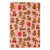Textuur met Teddy Bears, Hearts Mini Klembord (Achterkant)