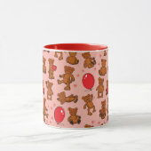 Textuur met Teddy Bears, Hearts Mok (Midden)