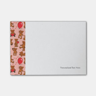 Textuur met Teddy Bears, Hearts Post-it® Notes