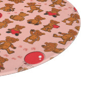 Textuur met Teddy Bears, Hearts Snijplank (Hoek)