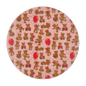 Textuur met Teddy Bears, Hearts Snijplank (Voorkant)