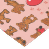 Textuur met Teddy Bears, Hearts Tafelkleed (Gekanteld)