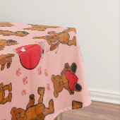 Textuur met Teddy Bears, Hearts Tafelkleed (Voorbeeld)