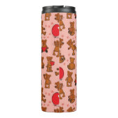 Textuur met Teddy Bears, Hearts Thermosbeker (Achterkant)