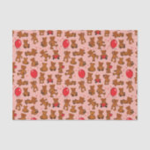 Textuur met Teddy Bears, Hearts Tissuepapier (Voorkant)