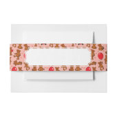 Textuur met Teddy Bears, Hearts Uitnodigingen Wikkel (Voorkant Voorbeeld)