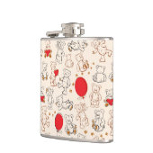 Textuur met Teddy Bears Heupfles (Links)