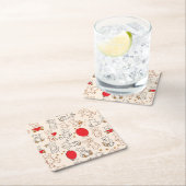 Textuur met Teddy Bears Kartonnen Onderzetters (Insitu)