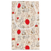 Textuur met Teddy Bears Klein Cadeauzakje (Achterkant)