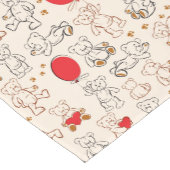 Textuur met Teddy Bears Korte Tafelloper (Hoek)