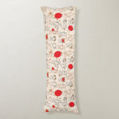 Textuur met Teddy Bears Lichaamskussen (Voorkant Verticaal)