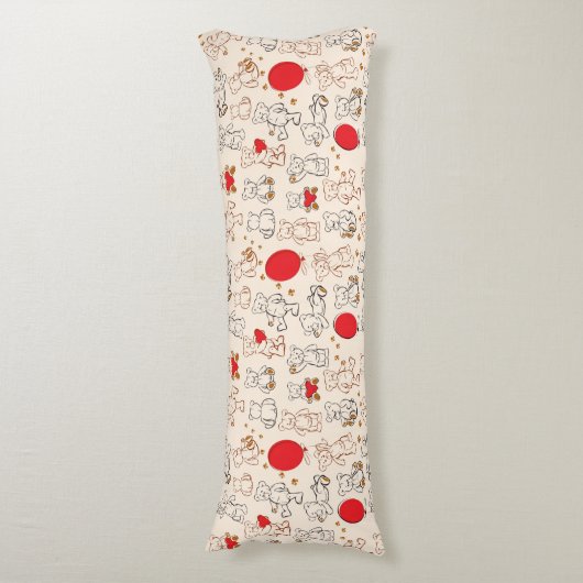 Textuur met Teddy Bears Lichaamskussen (Voorkant Verticaal)