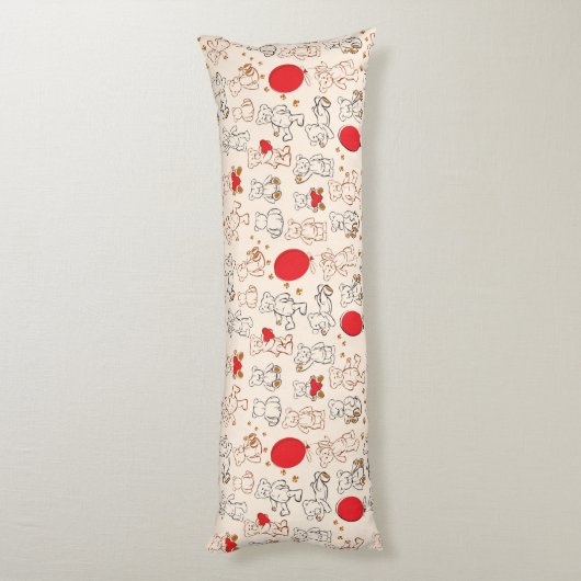 Textuur met Teddy Bears Lichaamskussen (Achterkant (Verticaal))