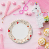 Textuur met Teddy Bears Papieren Bordje (Feest)