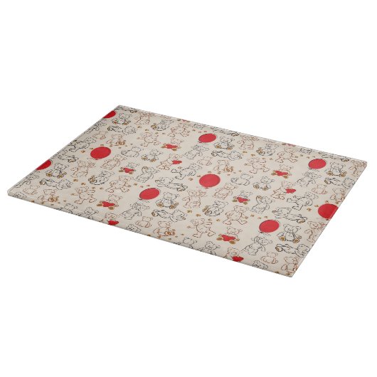 Textuur met Teddy Bears Snijplank (Hoek)
