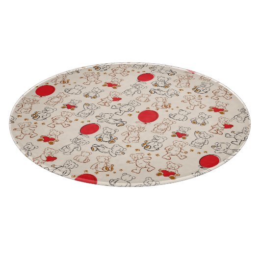 Textuur met Teddy Bears Snijplank (Hoek)