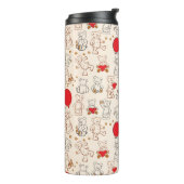 Textuur met Teddy Bears Thermosbeker (Gedraaid links)