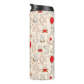 Textuur met Teddy Bears Thermosbeker (Geroteerd rechts)