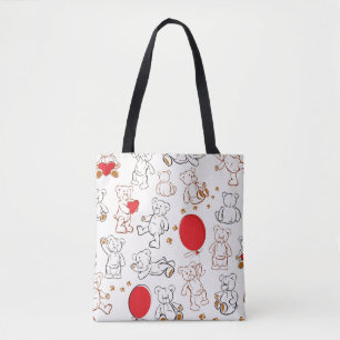 Textuur met Teddy Bears Tote Bag