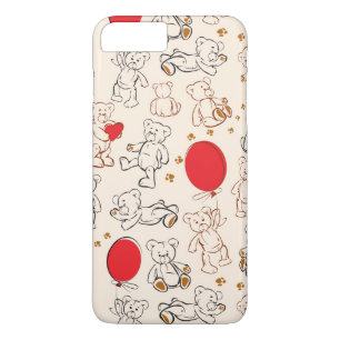 Textuur met teddyberen Case-Mate iPhone case