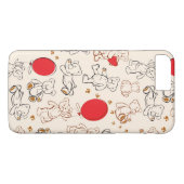 Textuur met teddyberen Case-Mate iPhone case (Achterkant (Horizontaal))