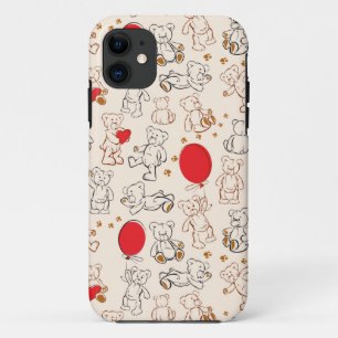 Textuur met teddyberen Case-Mate iPhone case