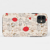 Textuur met teddyberen Case-Mate iPhone case (Achterkant (horizontaal))