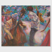 textuur, olieverschildering, kunst, jazz, blauwe p cadeaupapier (Vlak)