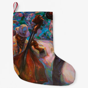 textuur, olieverschildering, kunst, jazz, blauwe p kleine kerstsok