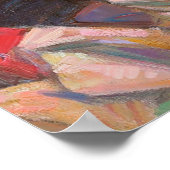 textuur, olieverschildering, kunst, jazz, blauwe p poster (Hoek)