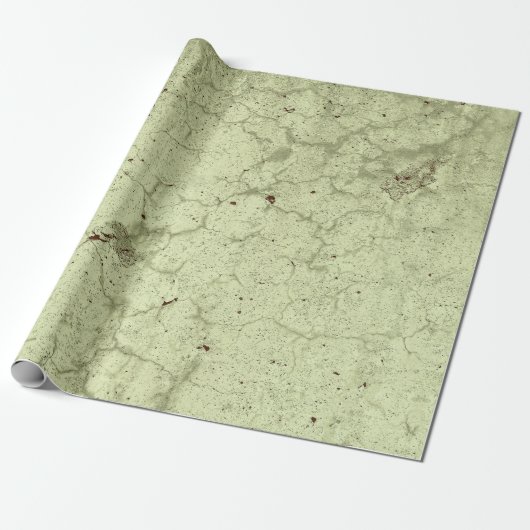 Textuur Olive Green Vintage Rustic Decoupage Cadeaupapier (Uitgerold)