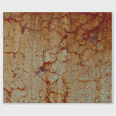 Textuur Oranje Rust  Rustic Decoupage Cadeaupapier (Vlak)